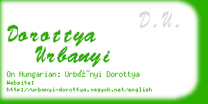 dorottya urbanyi business card